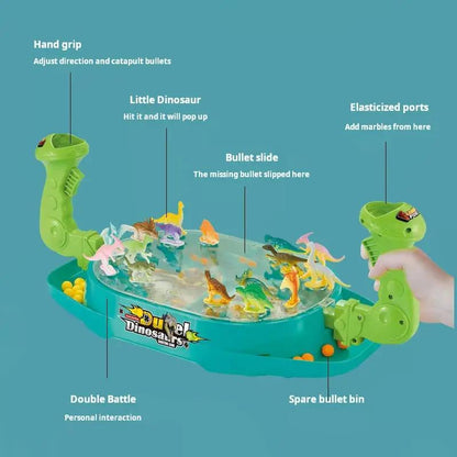 Children'S Two-Player Battle Catapult Dinosaur Board Game Pinball Catapult Toy Parent-Child Interactive Educational Toy