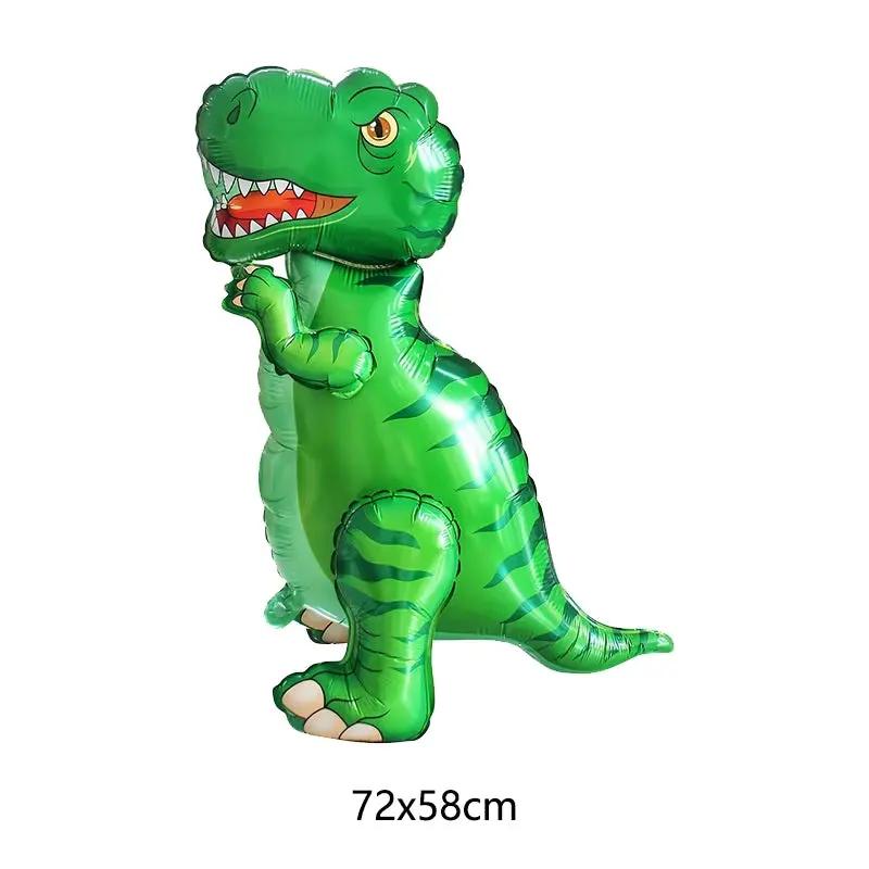 3D Standing Dinosaur Balloon Cartoon T Rex Dino Foil Balloon for Party Decoration Kids Birthday Party Supplies