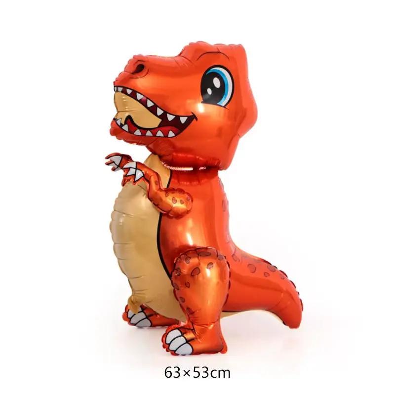 3D Standing Dinosaur Balloon Cartoon T Rex Dino Foil Balloon for Party Decoration Kids Birthday Party Supplies