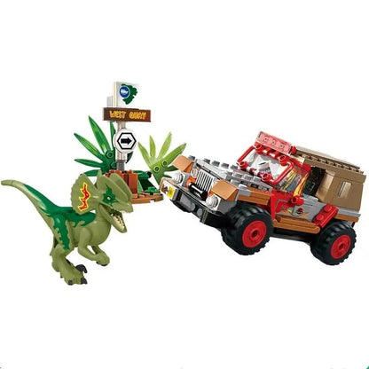 Compatible MOC Sets Dinosaur Park Series Building Blocks Dilophosaurus Ambush Children'S Christmas Gifts Assembling Toys 76958