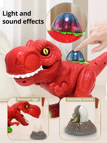 Dinosaur Model Toys, Toy Dinosaurs That Can Eat Eggs, Lay Eggs, and Swing Walking, Suitable for Boys, Girls' Birthday Gift Toys