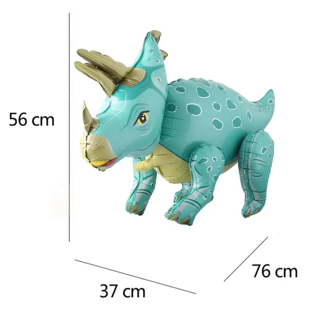 3D Standing Large Foil Dinosaur Tyrannosaurus Balloons Kids Dinosaur Birthday Party Decoration Inflatable Safari Favors Supplies