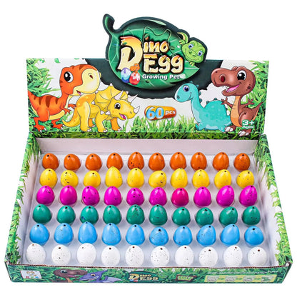 60Pcs Magic Dinosaur Eggs Hatching in Water Growing Dinosaur Egg Animal Breeding Educational Toys for Children Kids Gifts