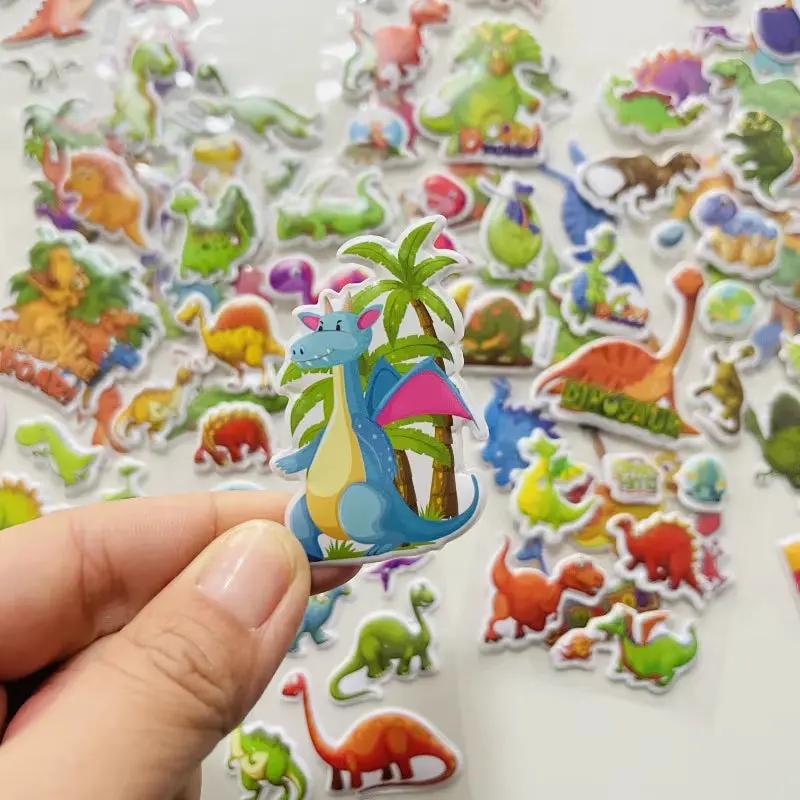 Cute Cartoon Dinosaur 3D Bubble Stickers for Scrapbooking Diary Decoration DIY Various Scenes Using Birthday Gift Stickers