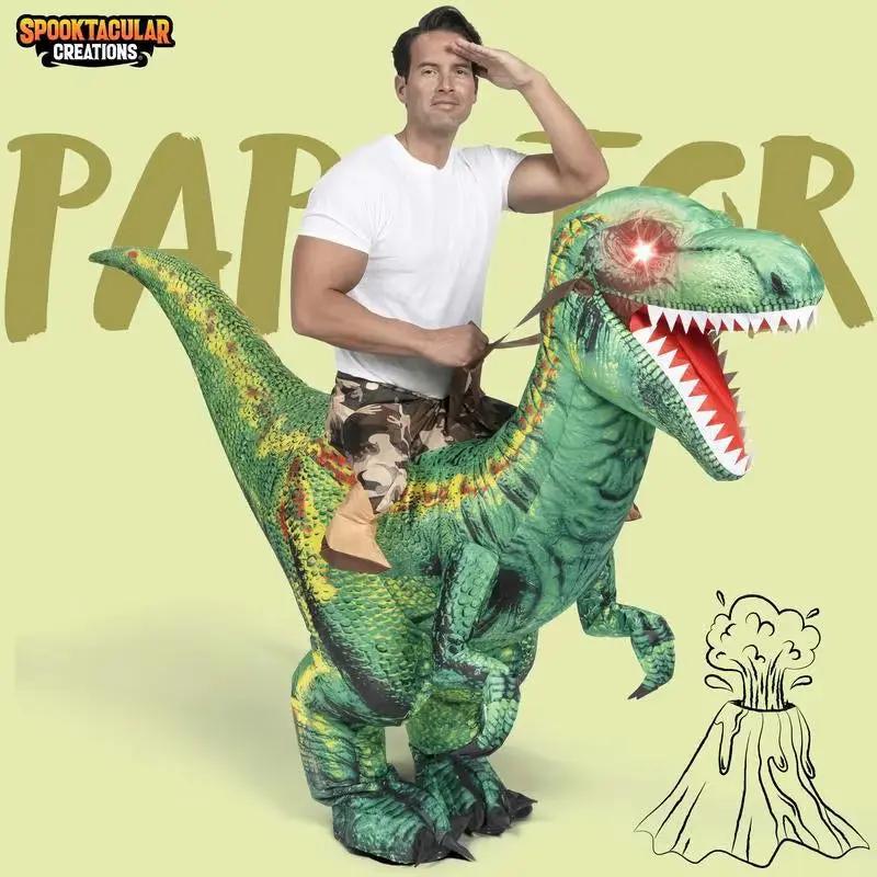 The Ultimate Halloween Party Costume: Inflatable Dinosaur Suit for Adults & Kids