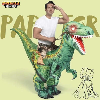 The Ultimate Halloween Party Costume: Inflatable Dinosaur Suit for Adults & Kids