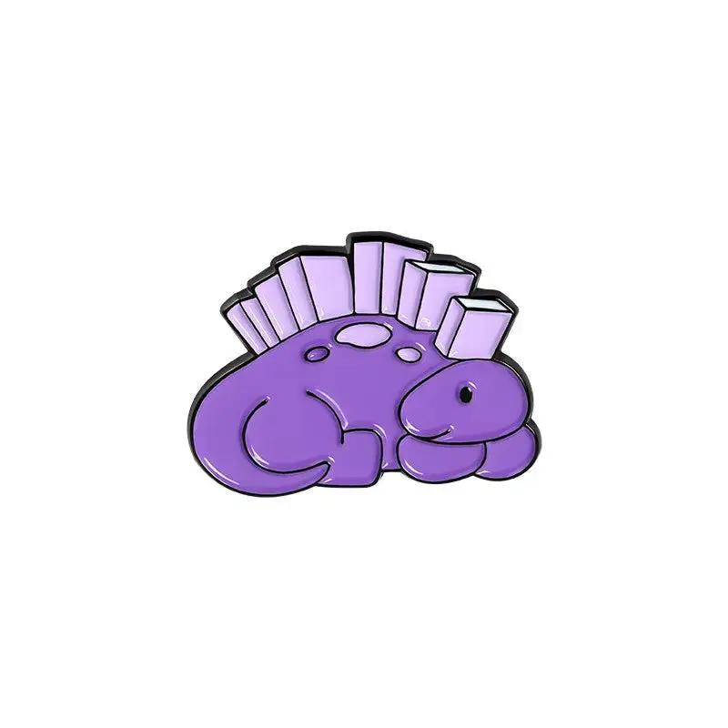 Dinosaur Series Enamel Pins Book Skate Rock LGBT Animal Brooches Lapel Badges Funny Cartoon Jewelry Gifts for Children Wholesale