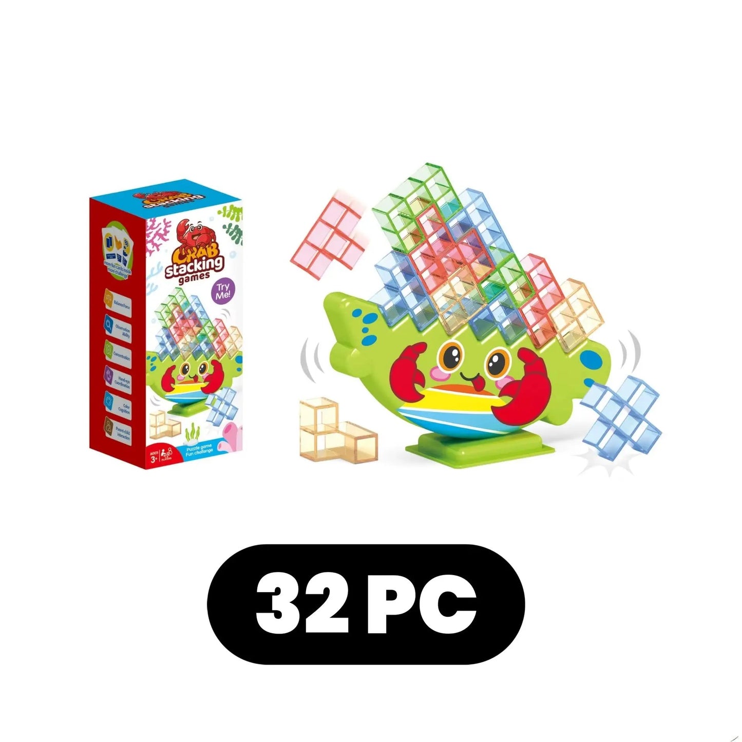 Stacking Game Dinosaur Building Blocks Party Game Toy Stacked High Tetris Block Desktop Balance Block Stacked Puzzle Board Game