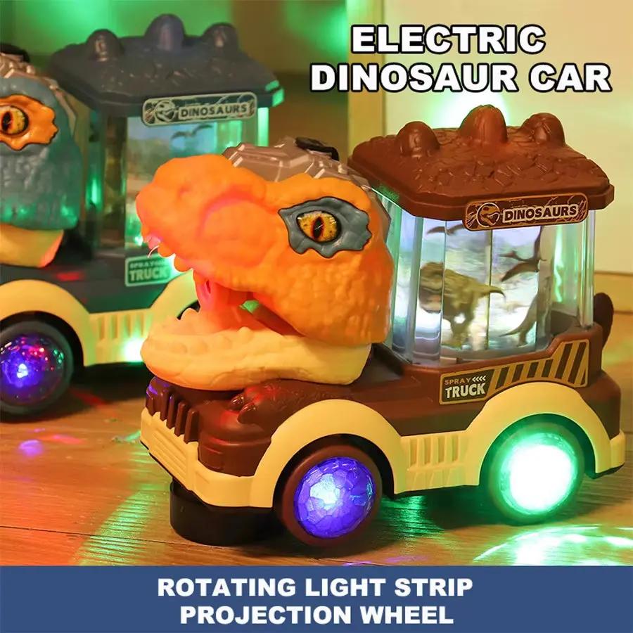 Tyrannosaurus Rex Electric Toy Car Dinosaur Car with Lights, Music Dinosaur Toy Boy Car Toy Birthday Gift