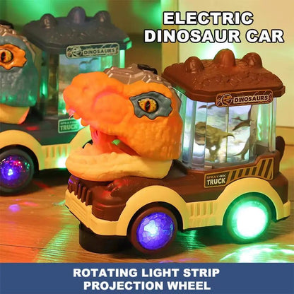 Tyrannosaurus Rex Electric Toy Car Dinosaur Car with Lights, Music Dinosaur Toy Boy Car Toy Birthday Gift