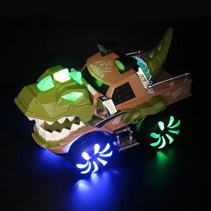 Dinosaur Car Toy for Kids - Electric Dancing Deformation Rotating Features Perfect Gift for Boys & Girls on Christmas or Birthda