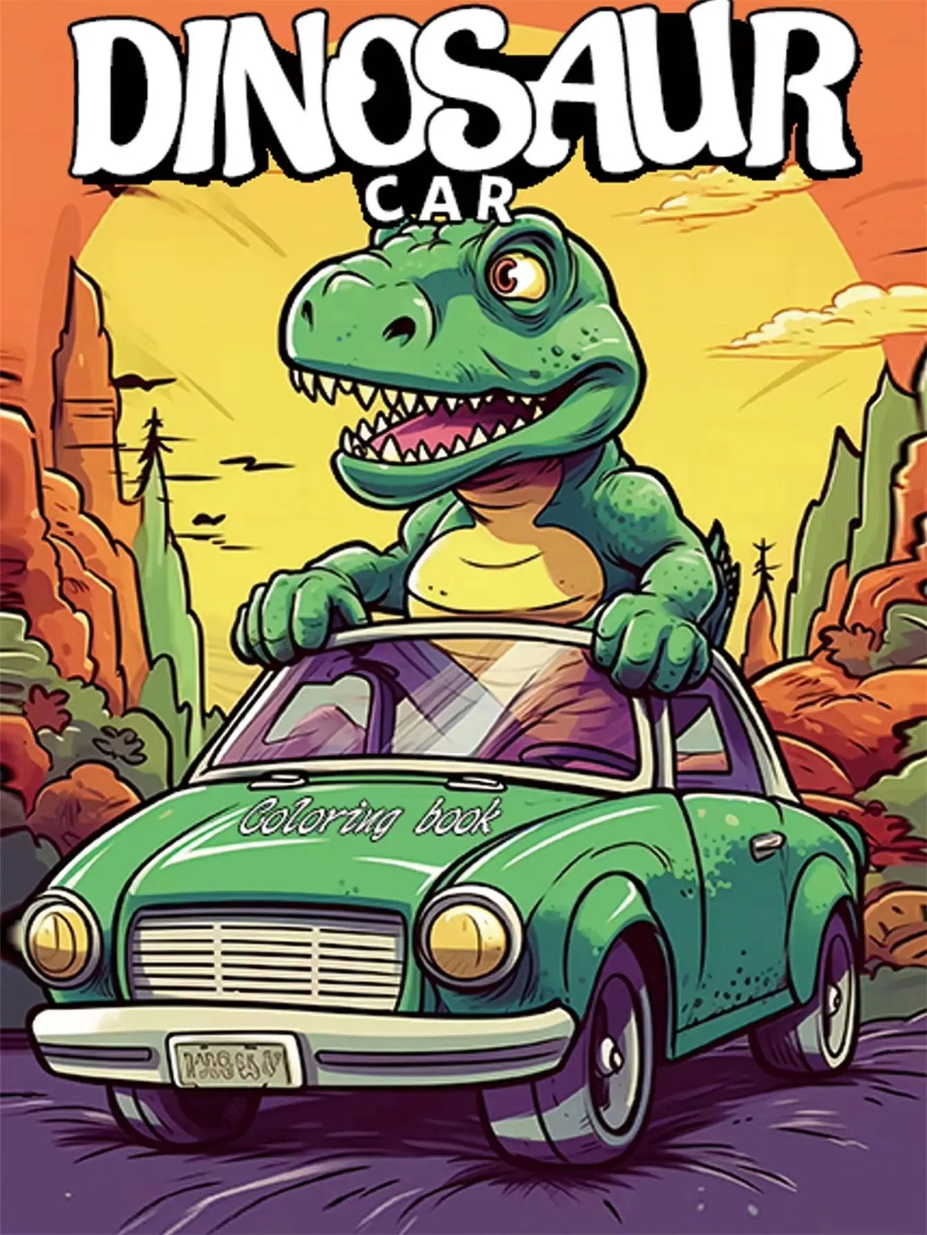 1Pc DINOSAUR Art Coloring Book Original Upgraded Paper Thickened 25 Pages Coloring Books Gift for Holiday Birthday Christmas