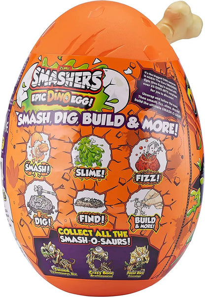 New Surprise Doll Smashers Epic Dino Egg Collectibles Triceratops Series 3 Dino by ZURU with over 25 Surprises Gift for Boy