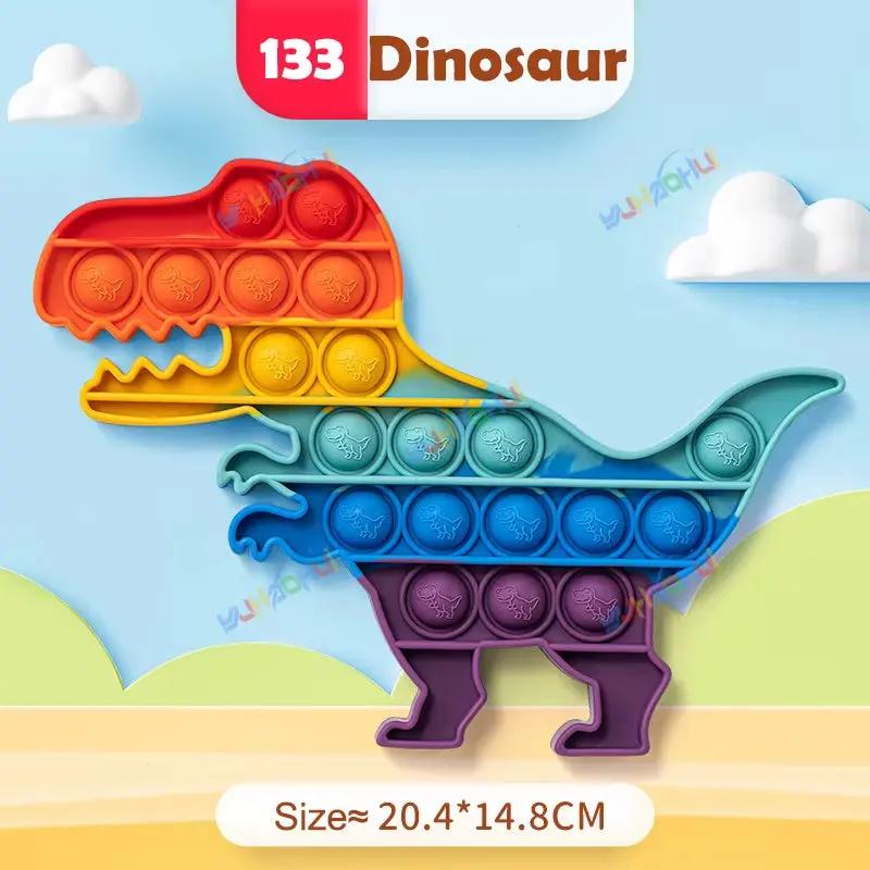 Rainbow Pop Push Bubblle Fidget anti Stress Relief Toys for Adult Children Special Needs Sensory Toys Interactive Toys for Kids