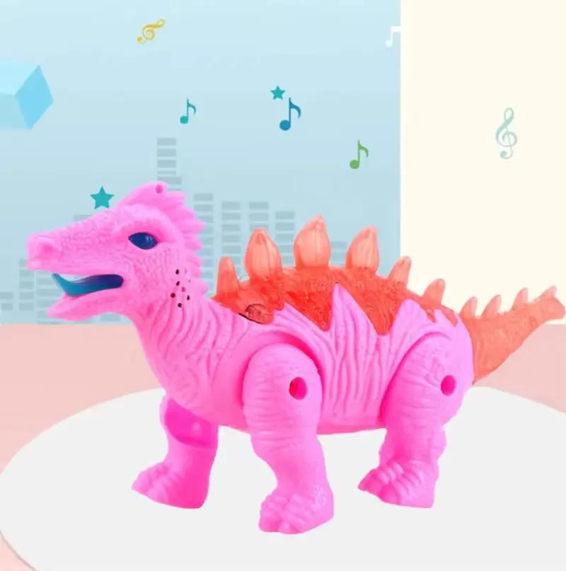 Electric Rope Dinosaur with Light Concert Running Cartoon Cable Cute Doll Dinosaur Boy and Girl Puzzle Toy