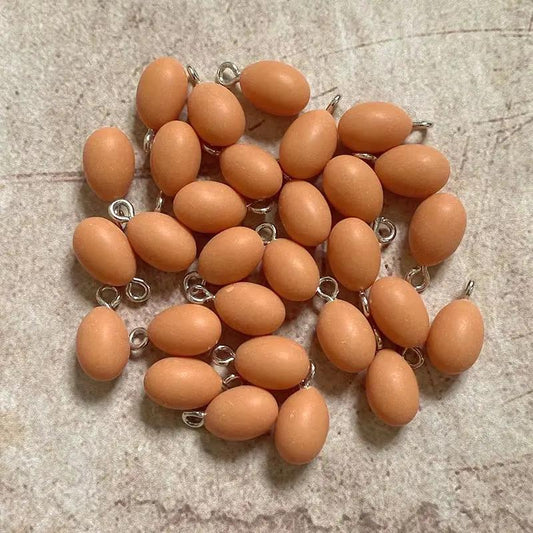 10Pcs Mini Simulated Egg Dinosaur Egg Resin Charms Funny Cute Quail Egg Pendant Diy for Earring Necklace Jewelry Make