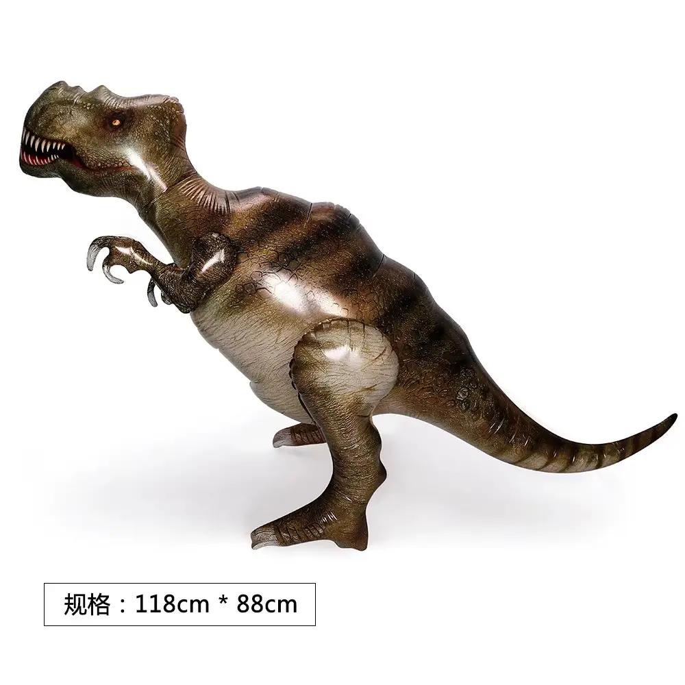 3D Large Walking Dinosaur Foil Balloons Jungle Animal Boys Birthday Party Decors Jurassic Standind Dragon Kids Toys Air Globos