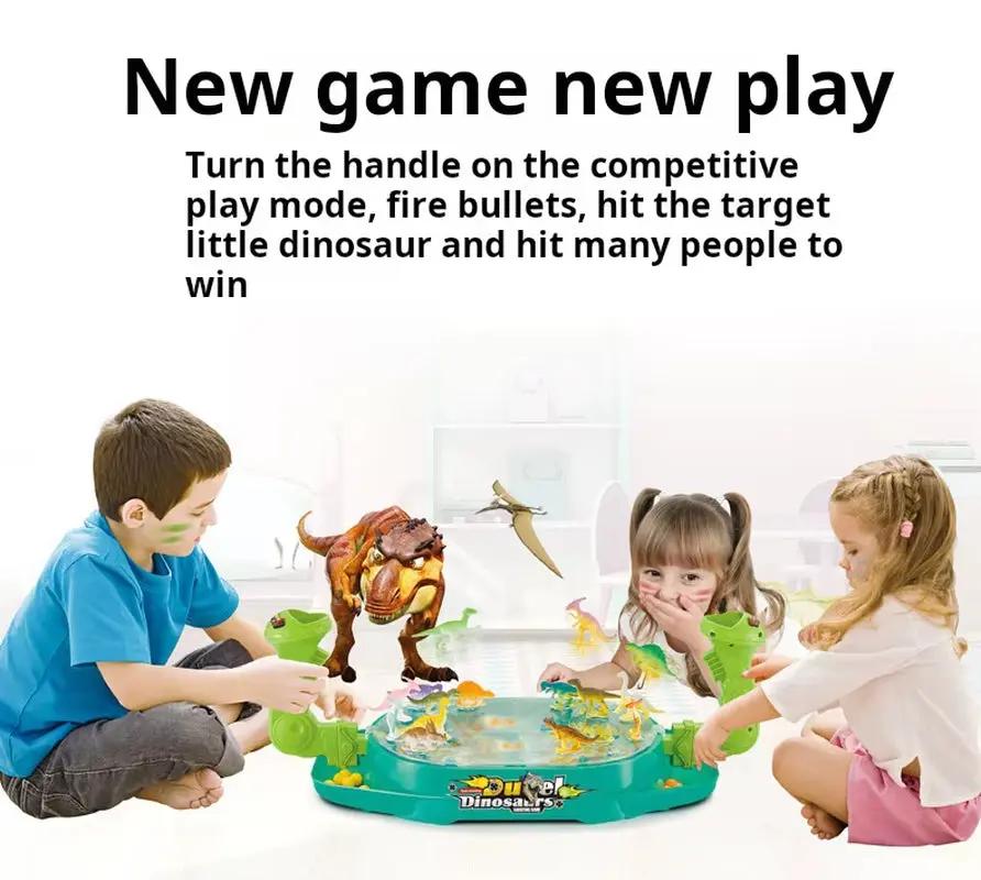 Children'S Two-Player Battle Catapult Dinosaur Board Game Pinball Catapult Toy Parent-Child Interactive Educational Toy