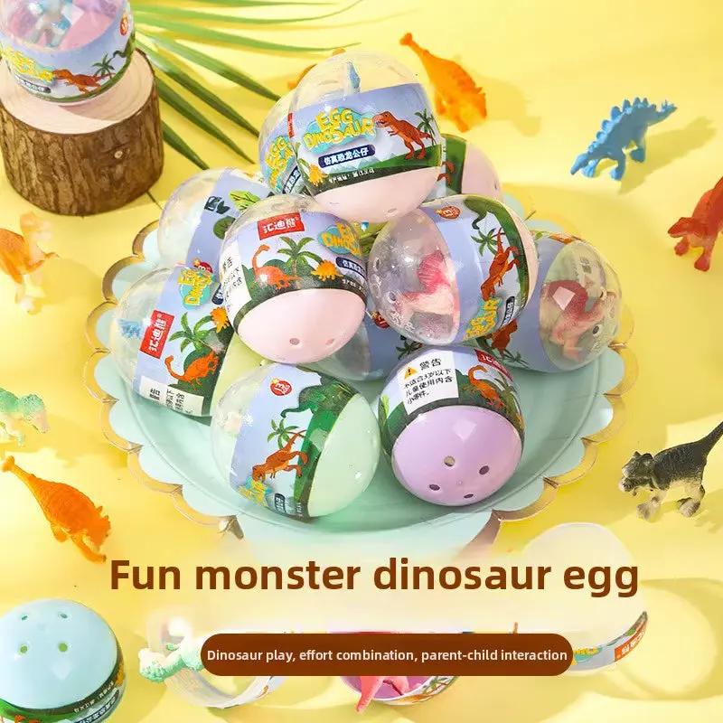 Childrens 10Pcs Mini Simulated Dinosaur Model Surprise Capsule Egg Kids Boys Lovely Birthday Party Favors Toys for 2-4 Years Old