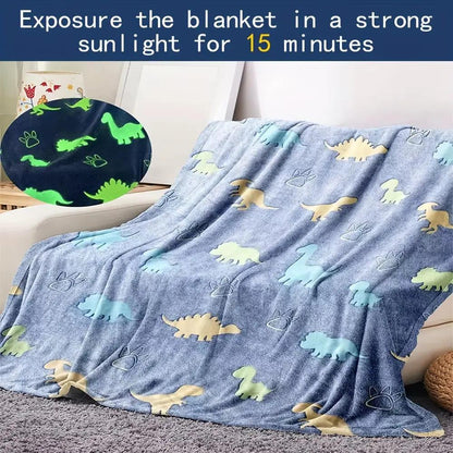 Dinosaur Adventure Blanket: Embrace the Fun Design, Ultra-Soft Fabric, and Cozy Vibes for Your Child'S Playful Home Decor