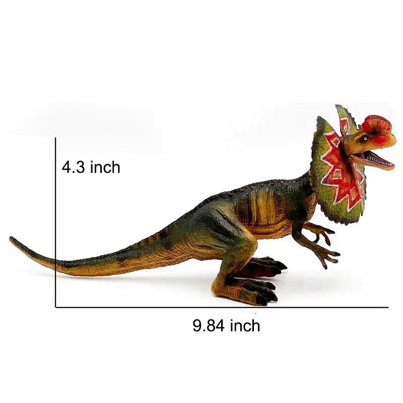 Dilophosaurus Toy, Dinosaur Toy with Moveable Mouth, Cool Plastic Dinosaur Animal Figures, Birthday Cake Toppers, Party Favors