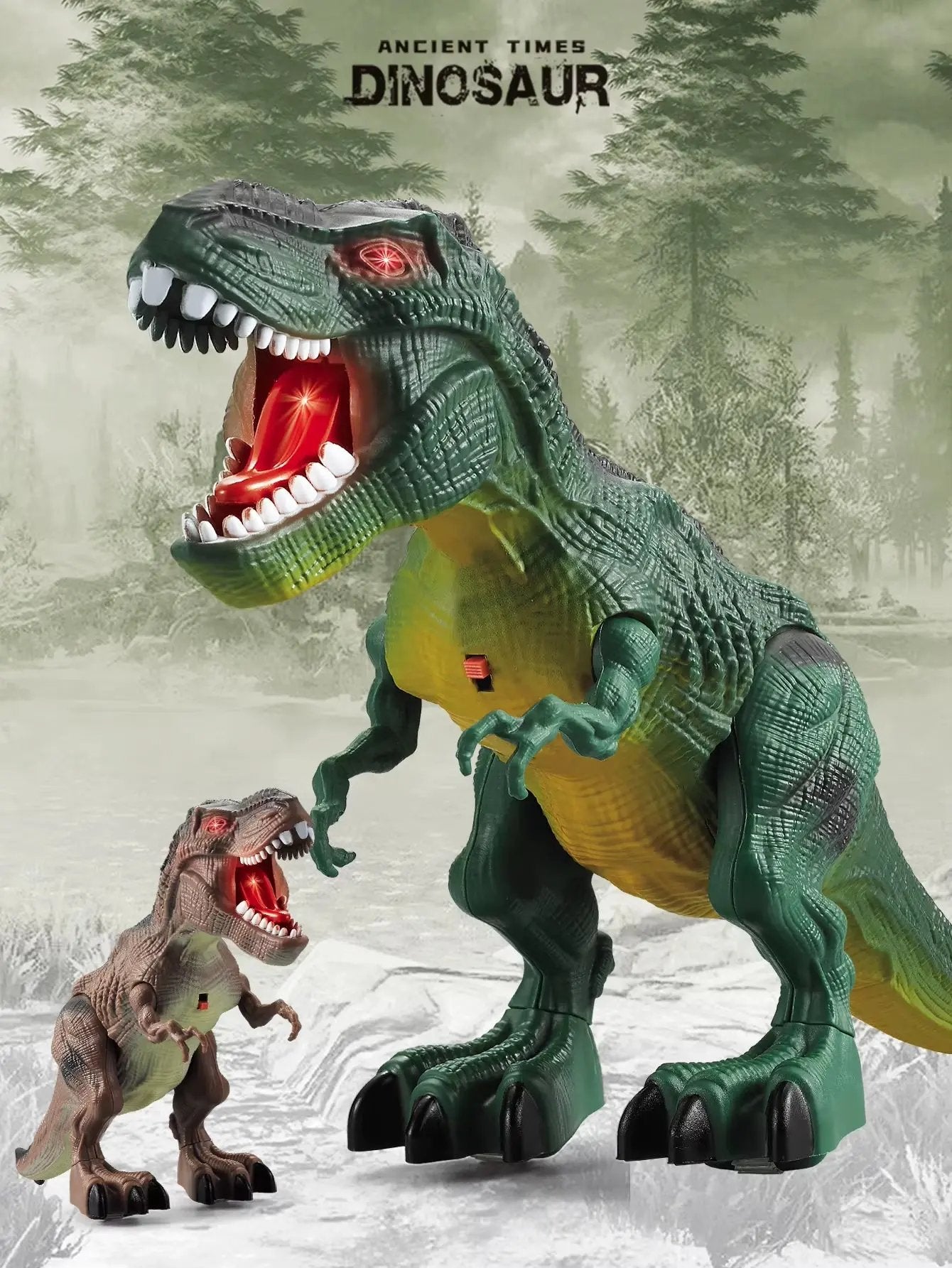 Dinosaur Toys for Kids 3+, Electric Audiovisual Dinosaur Model Electronic Walking Robot Dinosaur Toy Not Include Battery