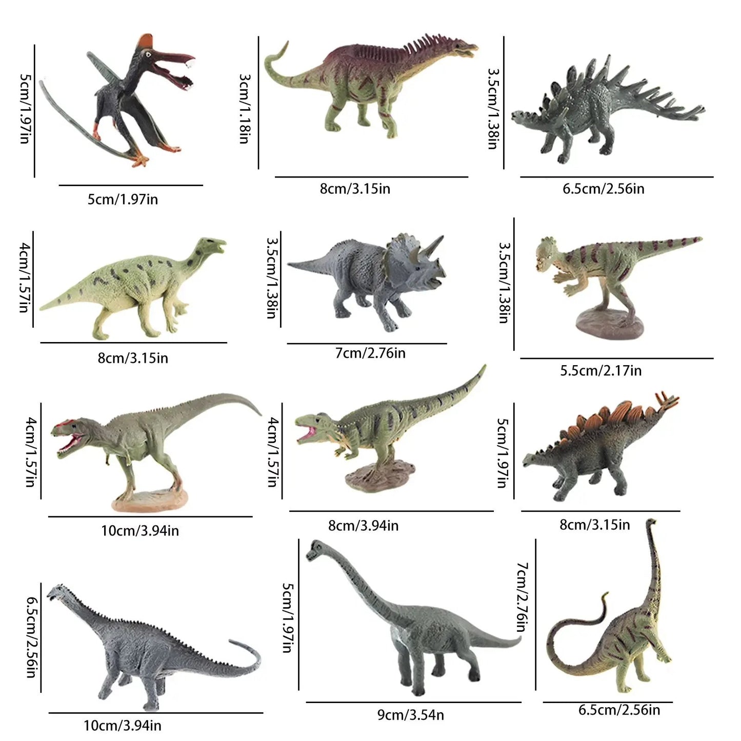 Mini Dinosaur Toys Model 12Pcs Children'S Educational Toys Cute Simulation Animal Small Figures for Boy Gift for Kids Toys