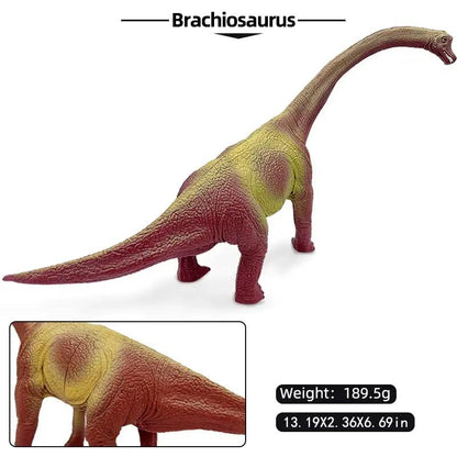 8 Large-Sized Hand-Painted Lifelike Dinosaurs, Length 8-14Inch Cm, Jurassic Tyrannosaurus, Allosaurus, Brachiosaurus, Parasaurolophus, Diplodocus, Spinosaurus, Triceratops, Ornament Collection Models