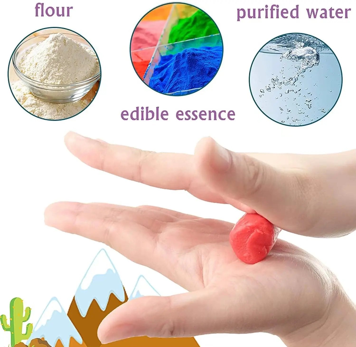 Playdough Sets for Kids, Modelling Clay, Air Dry Clay with 6 Dinosaur Mold, Polymer Clay Set, Play Dough Dinosaur Toys