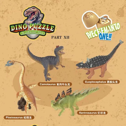 4Pcs 4D Stereoscopic Assembly Dinosaur Egg Piece and Insert Dinosaur Dinosaur Simulation Model Toy Educational Toys for Children