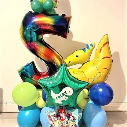 5PCS/PACK Q Edition Large Dinosaur Party Aluminum Film Decoration Children'S Gift Balloon Random