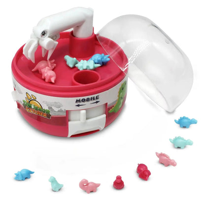 Kids Mini Gacha Machine Catching Dinosaur Machine Clamping Doll Parent Child Interactive Toy