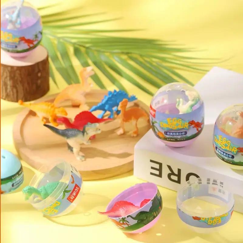 Childrens 10Pcs Mini Simulated Dinosaur Model Surprise Capsule Egg Kids Boys Lovely Birthday Party Favors Toys for 2-4 Years Old