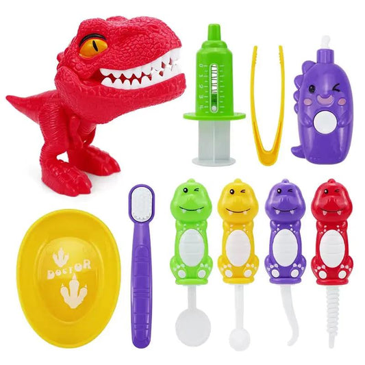 Dinosaur Teeth Pretend Doctors Teaching Aids Role Montessori Educational Cartoon Simulation Game Kids Intelligence Toys Gifts