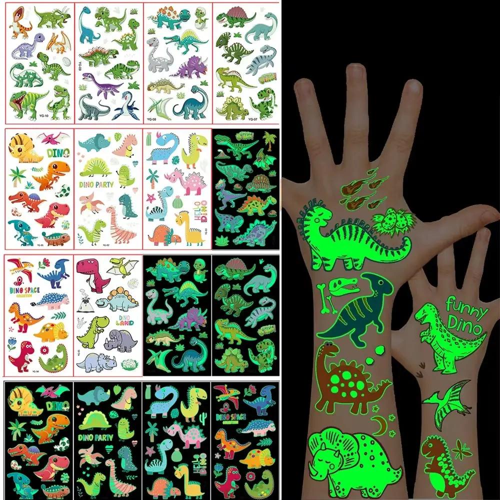 Dinosaur Party Goodie Bags Fillers Tattoo Keychain Rubber Slap Bracelet Dino Ring Kids Dinosaur Birthday Party Supplies Gift Toy