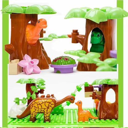 40PCS Dinosaur Valley Building Blocks Set Large Particle Animal Dinosaur World Model Toy Bricks Compatible with Children'S Toys