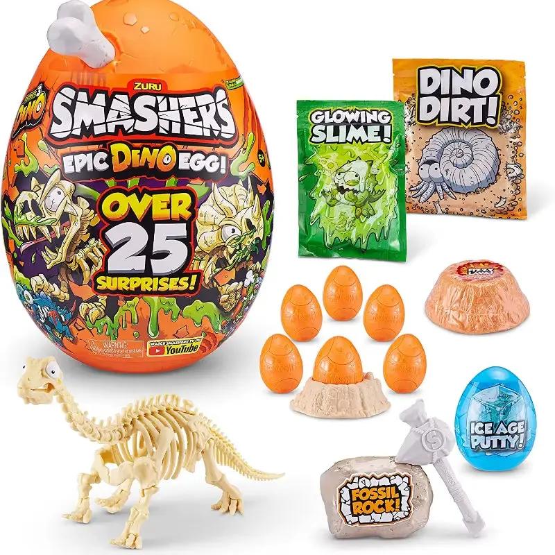 New Surprise Doll Smashers Epic Dino Egg Collectibles Triceratops Series 3 Dino by ZURU with over 25 Surprises Gift for Boy