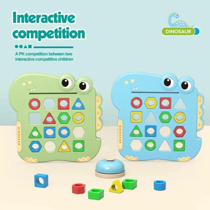 Dinosaurs Collide, Geometric Shapes Pair, Puzzle Thinking Training, Parent-Child Early Education, Interactive Tabletop Game Toys