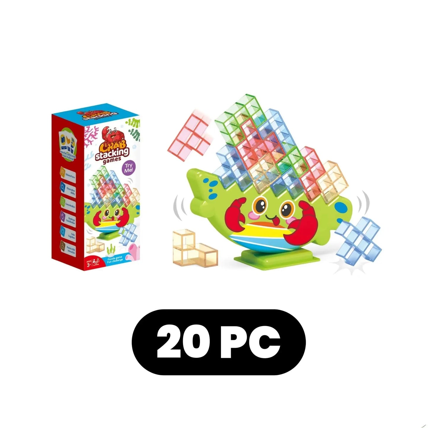 Stacking Game Dinosaur Building Blocks Party Game Toy Stacked High Tetris Block Desktop Balance Block Stacked Puzzle Board Game