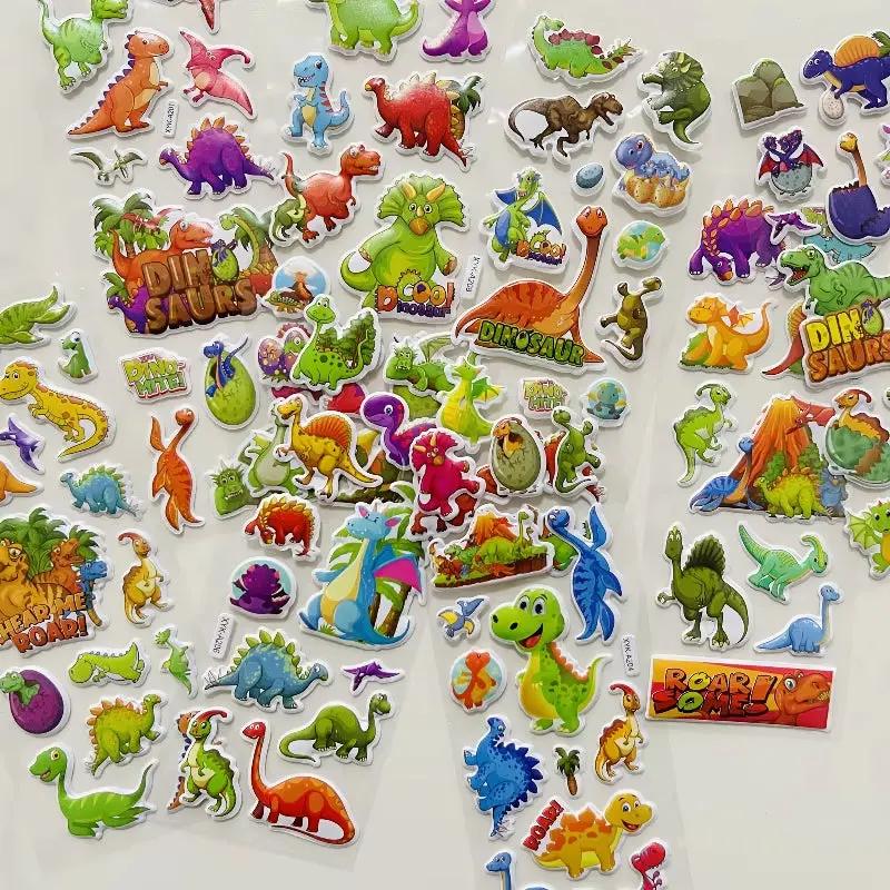 Cute Cartoon Dinosaur 3D Bubble Stickers for Scrapbooking Diary Decoration DIY Various Scenes Using Birthday Gift Stickers