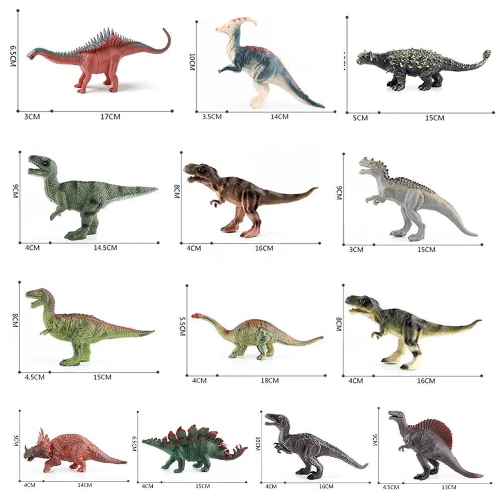 Educational Simulated Dinosaur Toys for Kids - Jurassic World T-Rex Models with Movable Jaws Dinosaur Set