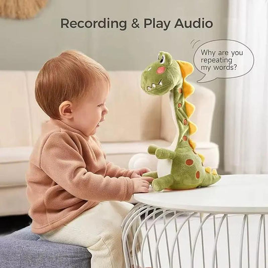 Dancing Talking Dinosaur Toy Mimicking Twisting Electronic Soft Plush Giraffe Toy with Record Repeating What You Say Singing