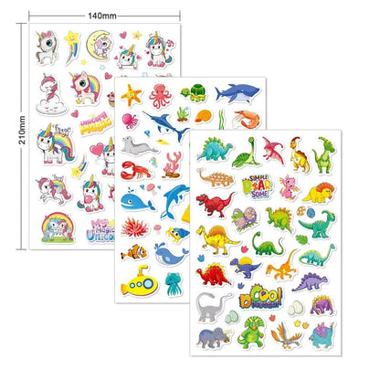 229Pcs Children Scenes Jelly Sticker Books Reusable Hand-On Puzzle Game Animal Dinosaur for Kids Montessori Early Education Gift