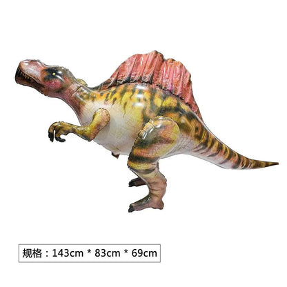 3D Large Walking Dinosaur Foil Balloons Jungle Animal Boys Birthday Party Decors Jurassic Standind Dragon Kids Toys Air Globos