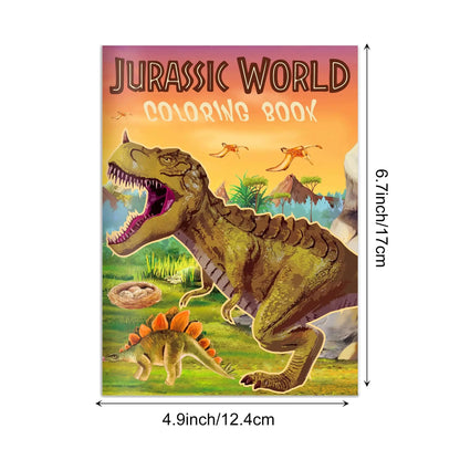 6/12/24Pcs Dinosaur Theme Graffiti Drawing Painting Books DIY Coloring Picture Books for Kids Gifts Birthday Party