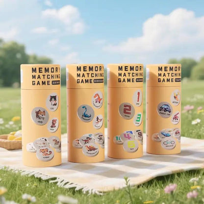 Wooden Memory Matching Game for Kids Educational Toy Early Learning Puzzle Focus Training with Numbers/Dinosaurs Themes