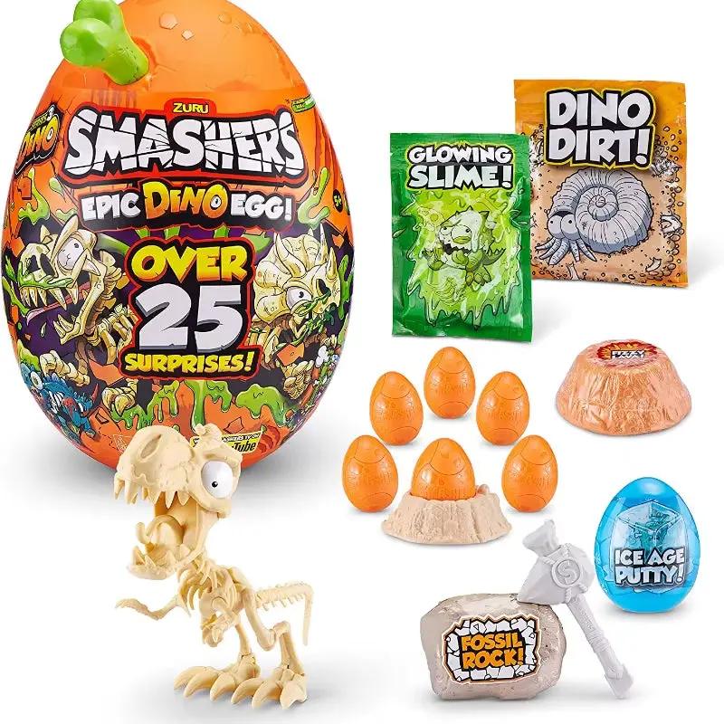 New Surprise Doll Smashers Epic Dino Egg Collectibles Triceratops Series 3 Dino by ZURU with over 25 Surprises Gift for Boy