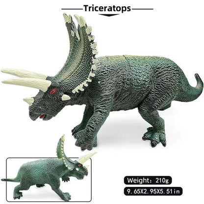 8 Large-Sized Hand-Painted Lifelike Dinosaurs, Length 8-14Inch Cm, Jurassic Tyrannosaurus, Allosaurus, Brachiosaurus, Parasaurolophus, Diplodocus, Spinosaurus, Triceratops, Ornament Collection Models