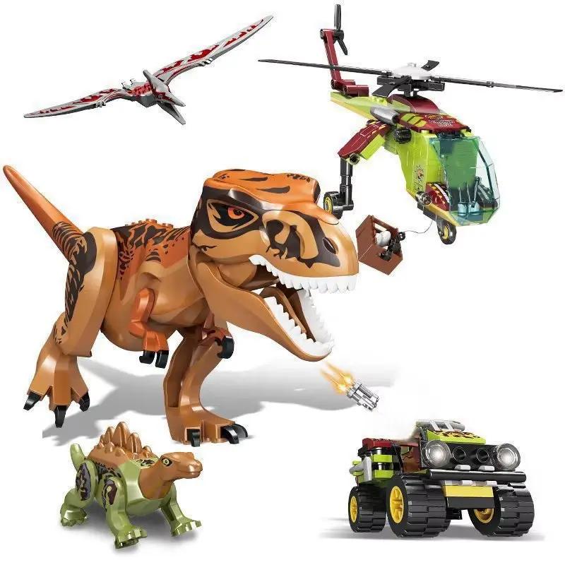 Dinosaur Spy Squad Hunting down Tyrannosaurus Boy Christmas Gift Brick Children'S Educational Toys Decoration