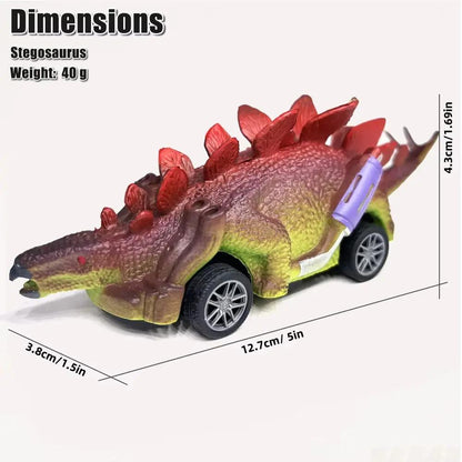 6- Pack ABS Dinosaur Revolving Toy Cars: Unbeatable Durability, Batteryless Design, and Soft - Rubber, Drop - Proof Build! Ide